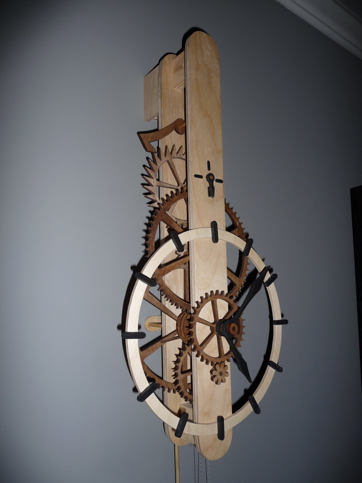Wood Gear Clock highrockwoodworking
